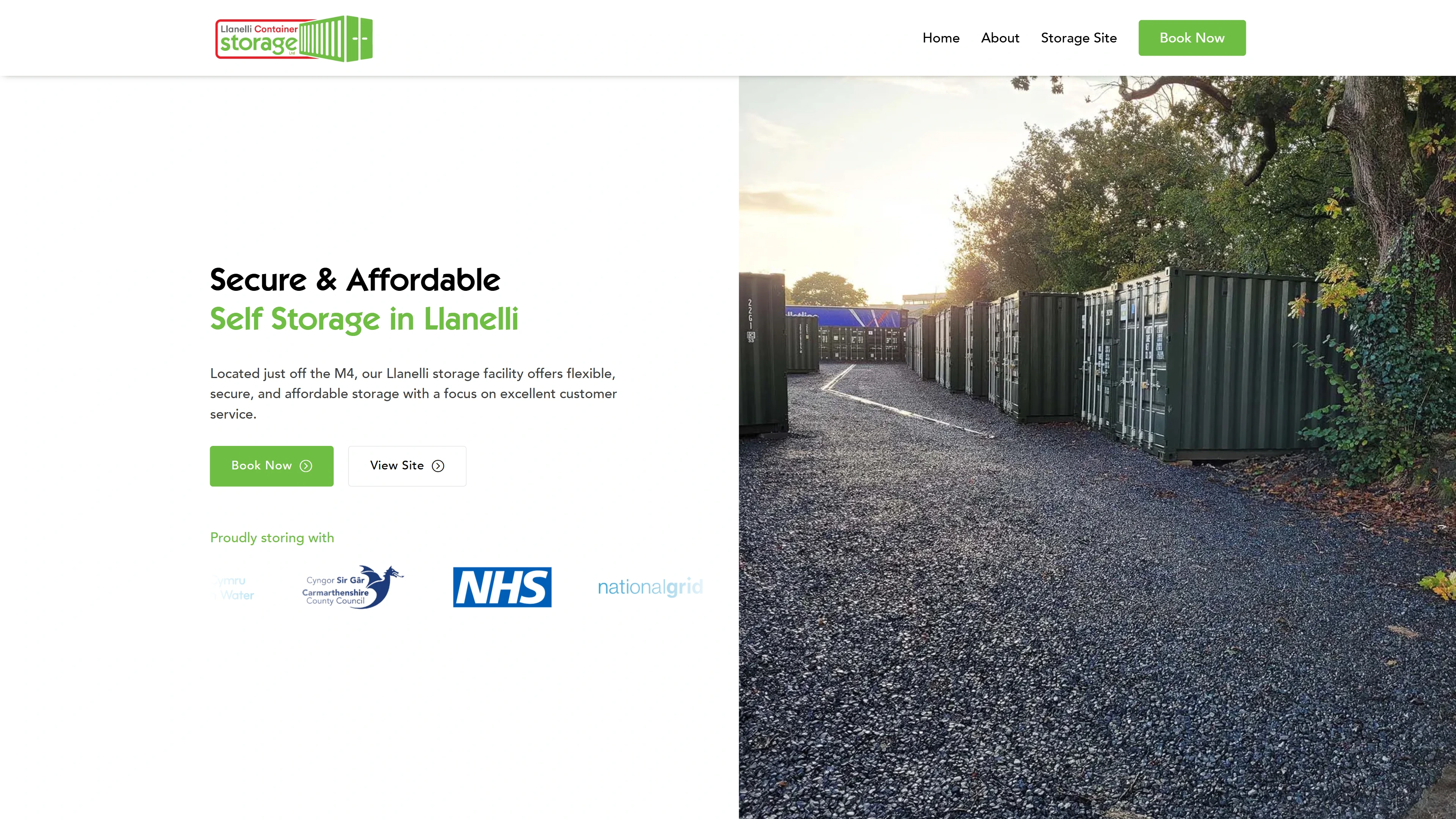 LlanelliCS website homepage